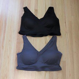 Bundle of 2 Soma Enbliss Bralettes Size XXXL Black Gray
